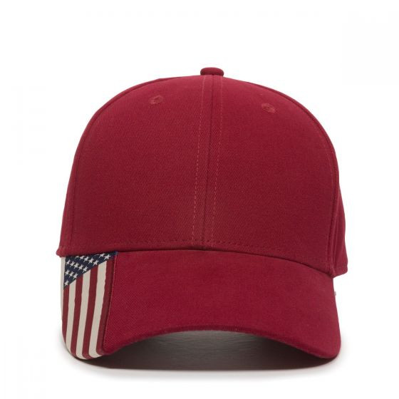 Outdoor-American Flag Woven Label Visor