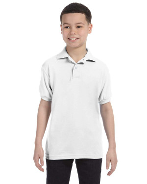 Hanes Youth 5.2 oz., 50/50 EcoSmart® Jersey Knit Polo