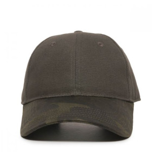 Outdoor-Structured Etched Camo Canvas Visor 