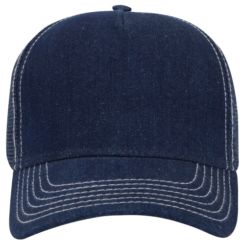 Otto Denim Five Panel Pro Style Mesh Back Trucker Hat