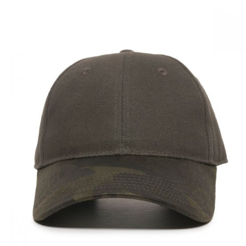 Outdoor-Structured Etched Camo Canvas Visor 
