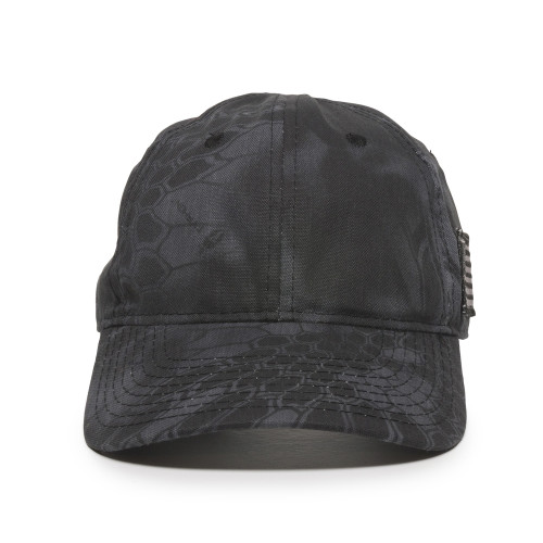 Outdoor- 6 Panel Tactical Relaxed Camo W/USA Flag