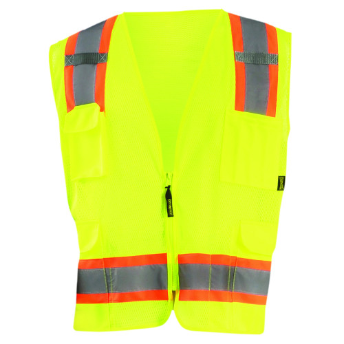 OccuNomix Men's High Visibility Two-Tones Surveyor Mesh Vest