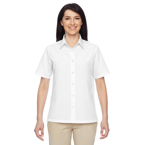 Harriton Ladies' Advantage Snap Closure Short-Sleeve Shirt